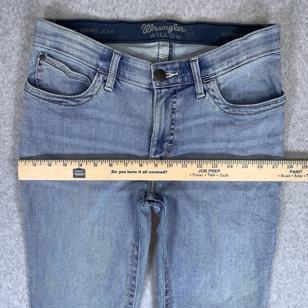 Wrangler Willow Jeans Womens 7x32 Blue Denim Ultimate Riding Bootcut Stretch - Picture 7 of 16